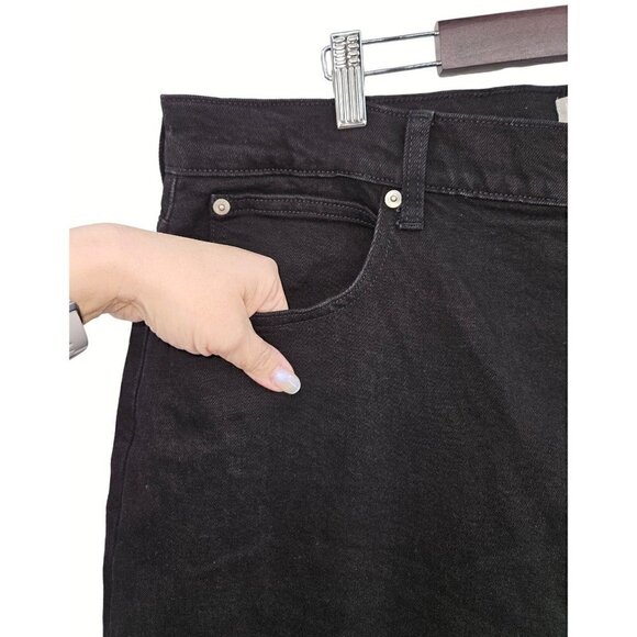 Everlane Way High Jean Womens Sz 35 Long Tall Black Straight Leg High Rise NEW - Picture 3 of 11